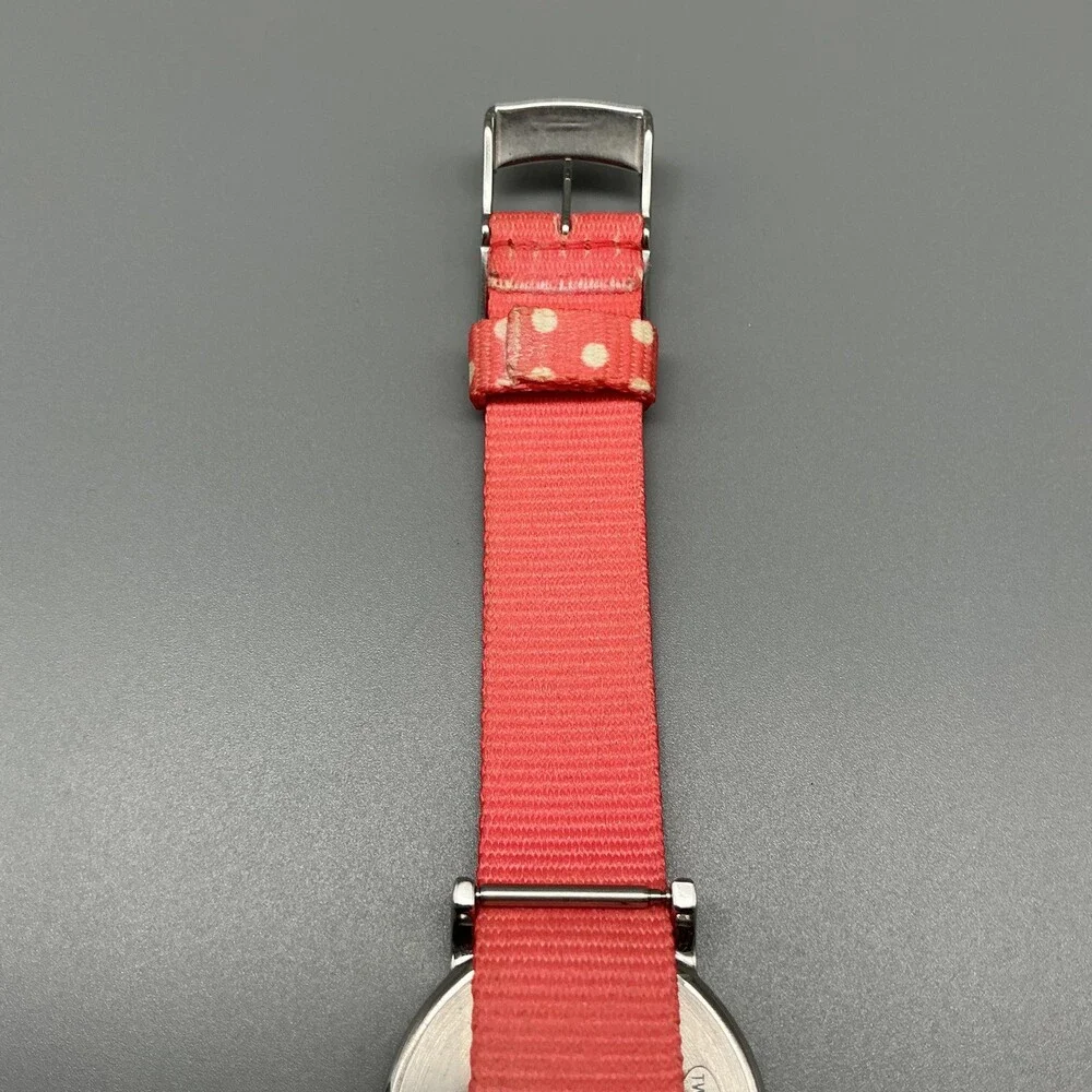 Timex Weekender TWP265000 Womens Watch 31mm Polka Dot Nylon Indiglo New Battery